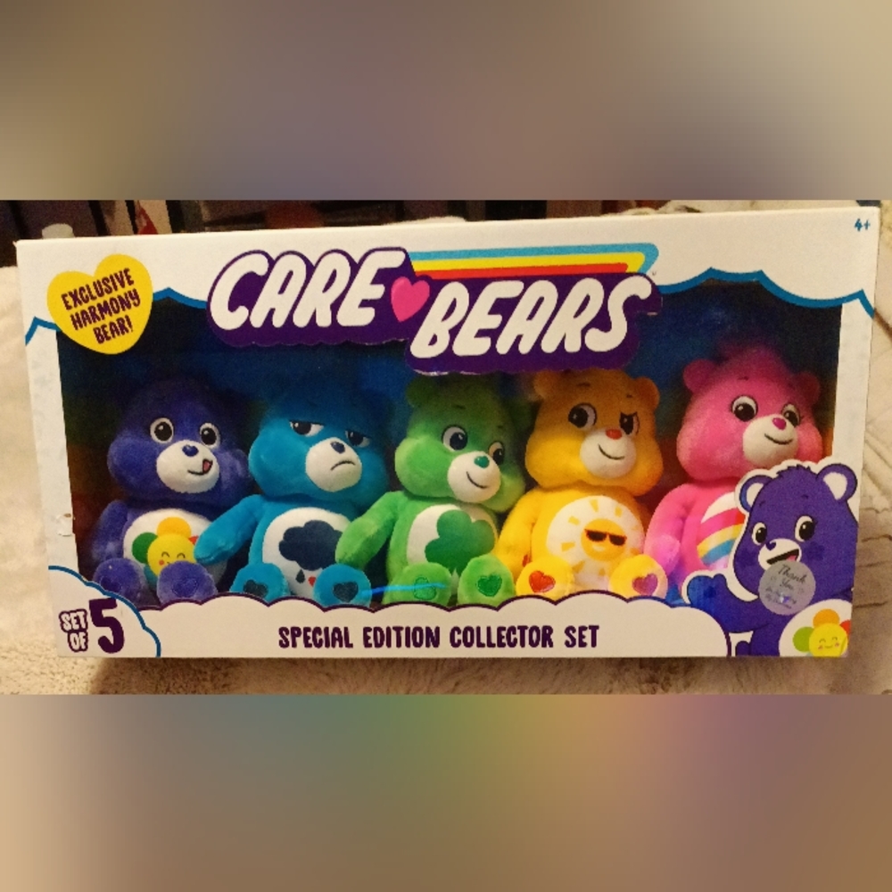 SPECIAL EDITION COLLECTOR SET CARE BEARS EXCLUSIVE HARMONY BEAR 9". NWT